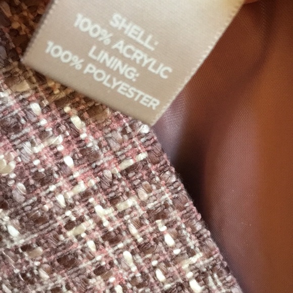 26W Avenue Pink Tweed. 🎀 Brand New Tweed Jacket, with Peter Pan Collar. - Picture 12 of 14